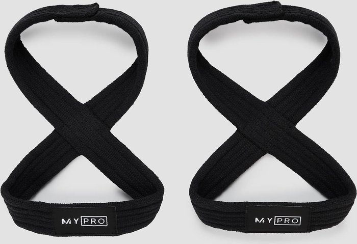 The Hut UK | MyProtein MYPRO Figure of 8 Lifting Straps - Black MyProtein MYPRO Figure of 8 Lifting Straps - Black