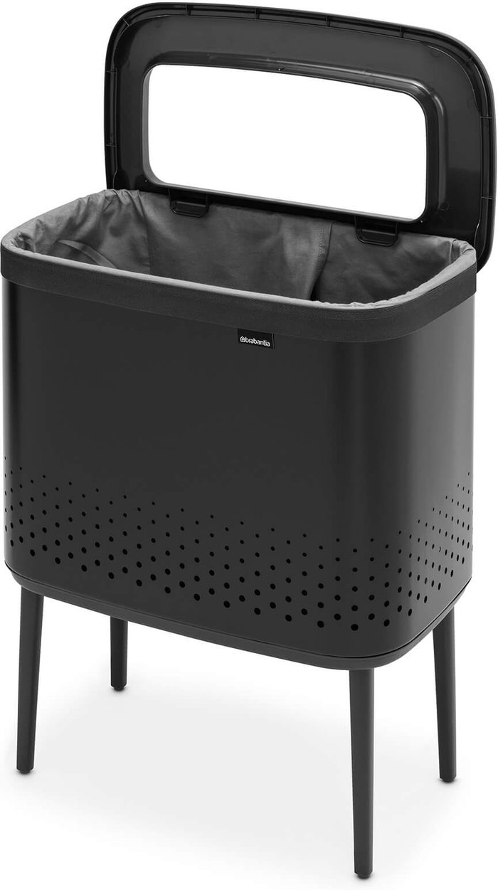 The Hut UK | Brabantia Brabantia Bo Laundry Bin 60 L - Matt Black Brabantia Brabantia Bo Laundry Bin 60 L - Matt Black