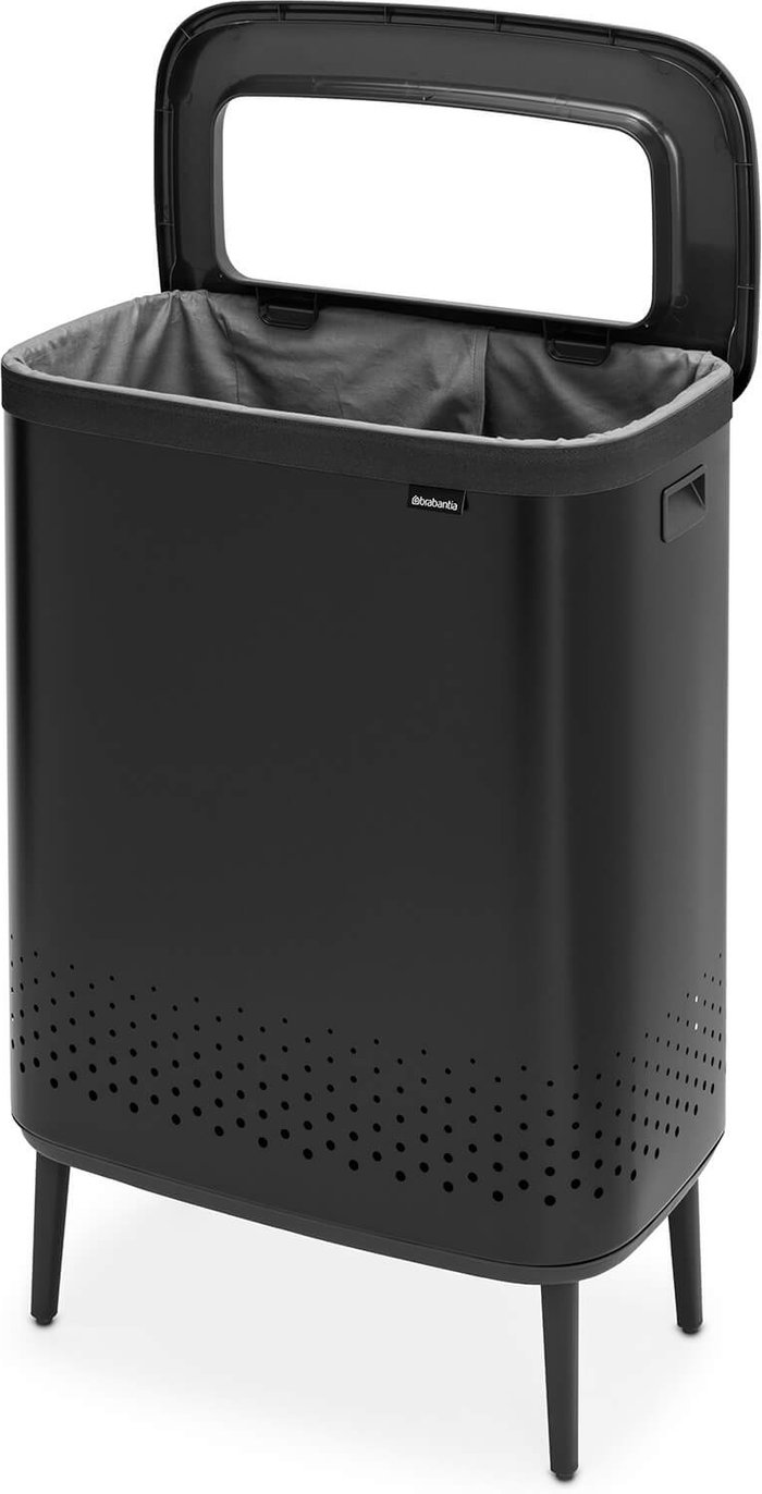The Hut UK | Brabantia Brabantia Bo Laundry Bin Hi - 2x45 L - Matt Black Brabantia Brabantia Bo Laundry Bin Hi - 2x45 L - Matt Black