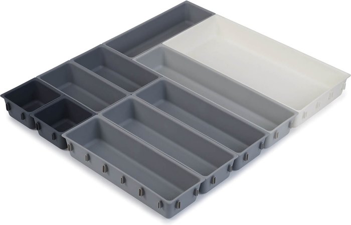The Hut UK | Joseph Joseph Joseph Joseph Blox 10-Piece Drawer Organiser Set - Grey Joseph Joseph Joseph Joseph Blox 10-Piece Drawer Organiser Set - Grey