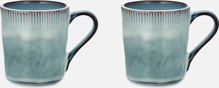 The Hut UK | Nkuku Nkuku Malia Mug - Dusty Blue - Set of 2 Nkuku Nkuku Malia Mug - Dusty Blue - Set of 2