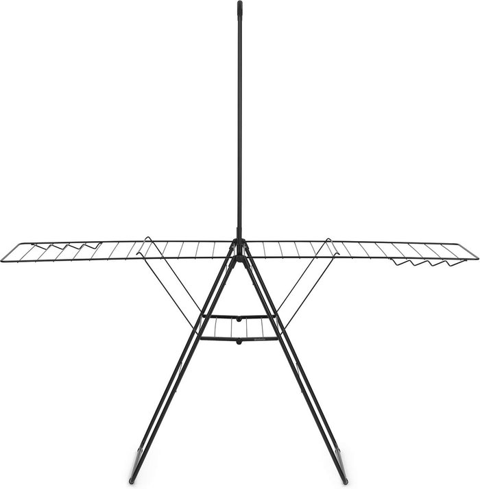 The Hut UK | Brabantia Brabantia HangOn Drying Rack 25m with rod - Matt Black Brabantia Brabantia HangOn Drying Rack 25m with rod - Matt Black