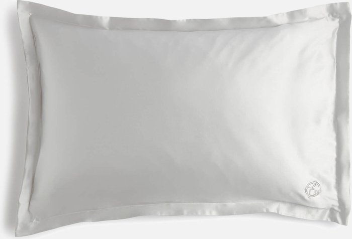 The Hut UK | ESPA ESPA Home Oxford Edge Silk Pillowcase - Moonlight Grey ESPA ESPA Home Oxford Edge Silk Pillowcase - Moonlight Grey