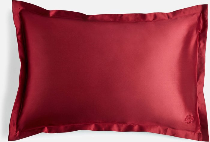 The Hut UK | ESPA ESPA Oxford Edge Silk Pillowcase - Claret Rose ESPA ESPA Oxford Edge Silk Pillowcase - Claret Rose