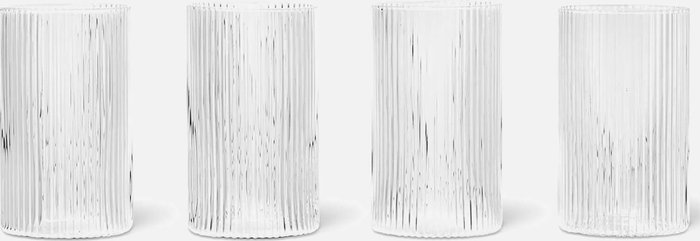 The Hut UK | Ferm Living Ferm Living Ripple Verrines - Set of 4 - Clear Ferm Living Ferm Living Ripple Verrines - Set of 4 - Clear