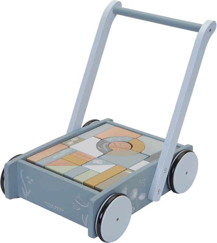 The Hut UK | Little Dutch Little Dutch Block Trolley - Ocean Little Dutch Little Dutch Block Trolley - Ocean