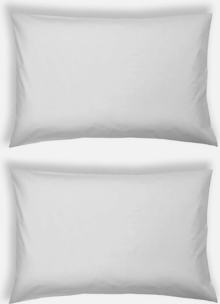 The Hut UK | ïn home ïn home 200 Thread Count 100% Organic Cotton Pillowcase Pair - Light Grey ïn home ïn home 200 Thread Count 100% Organic Cotton Pillowcase Pair - Light Grey