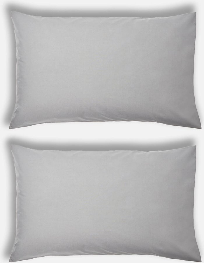 The Hut UK | ïn home ïn home 200 Thread Count 100% Organic Cotton Pillowcase Pair - Dark Grey ïn home ïn home 200 Thread Count 100% Organic Cotton Pillowcase Pair - Dark Grey