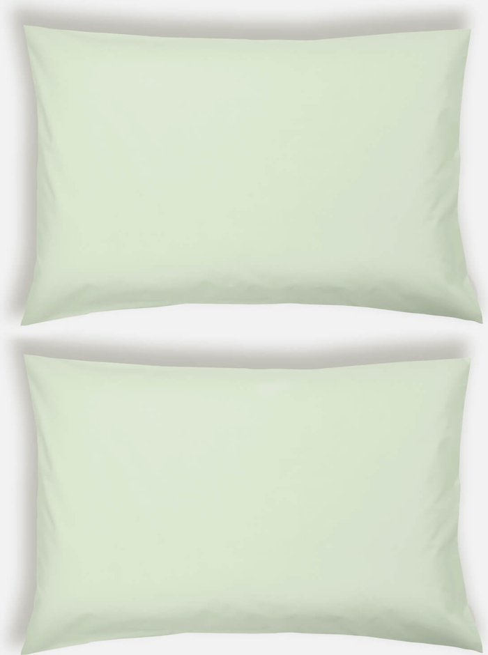 The Hut UK | ïn home ïn home 200 Thread Count 100% Organic Cotton Pillowcase Pair - Green ïn home ïn home 200 Thread Count 100% Organic Cotton Pillowcase Pair - Green