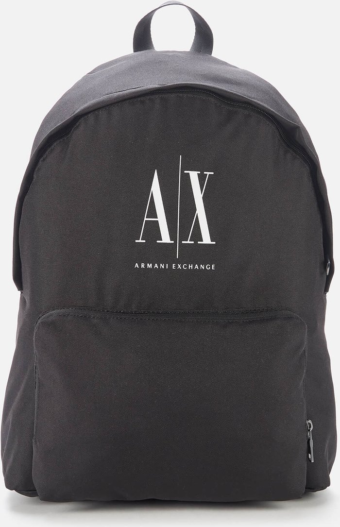 The Hut UK | Armani Exchange Armani Exchange Men's AX Logo Nylon Backpack - Black Armani Exchange Armani Exchange Men's AX Logo Nylon Backpack - Black