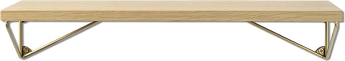 The Hut UK | Maze Interior Maze Interior Pythagoras XS Shelf & Brackets - Oak & Brass Maze Interior Maze Interior Pythagoras XS Shelf & Brackets - Oak & Brass