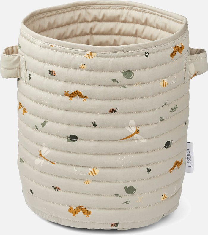 The Hut UK | Liewood Liewood Ally Quilted Basket - Nature/Mist Mix Liewood Liewood Ally Quilted Basket - Nature/Mist Mix