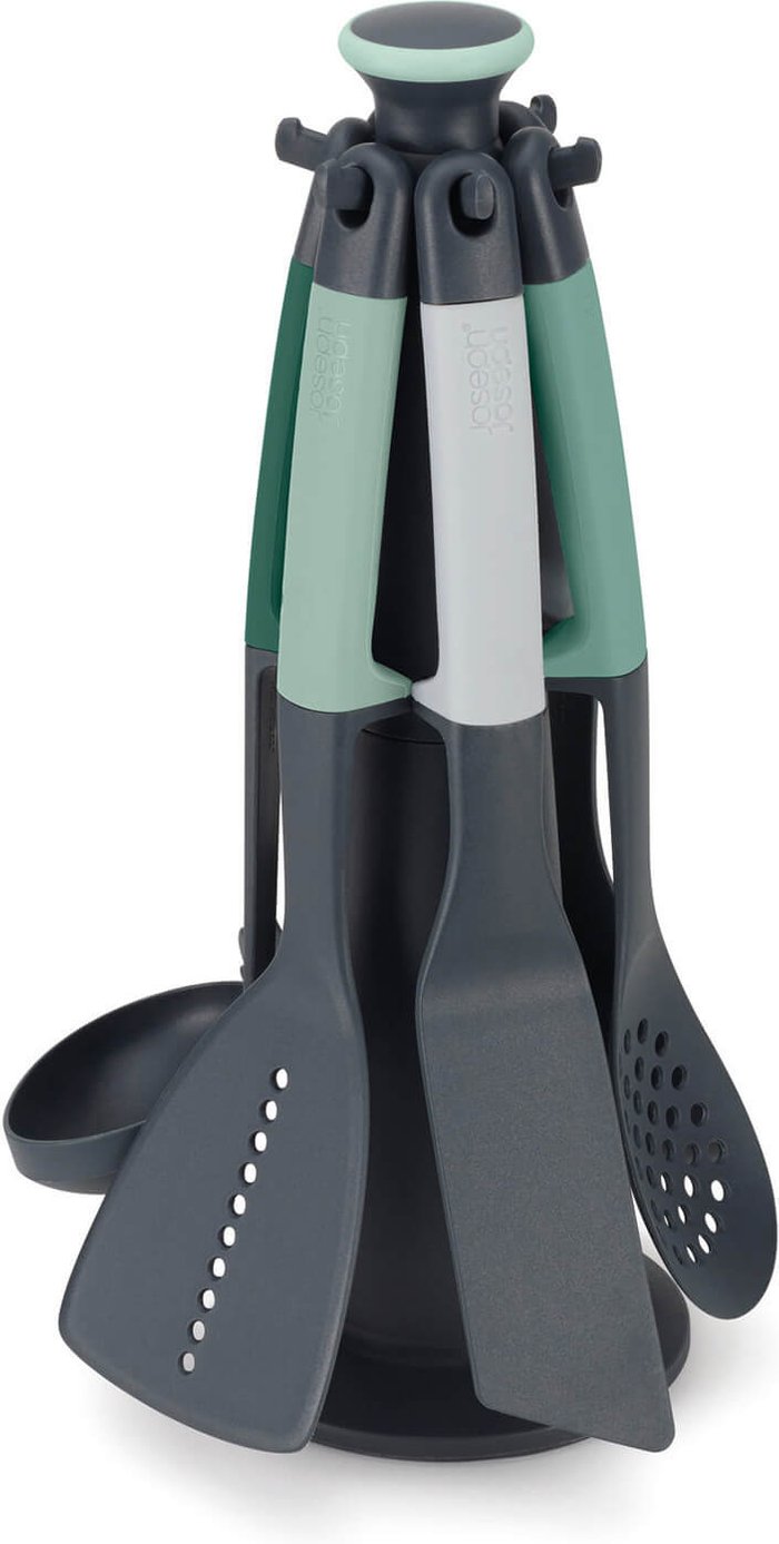 The Hut UK | Joseph Joseph Joseph Joseph Editions - Elevate 6-Piece Carousel Utensil Set - Sage Joseph Joseph Joseph Joseph Editions - Elevate 6-Piece Carousel Utensil Set - Sage