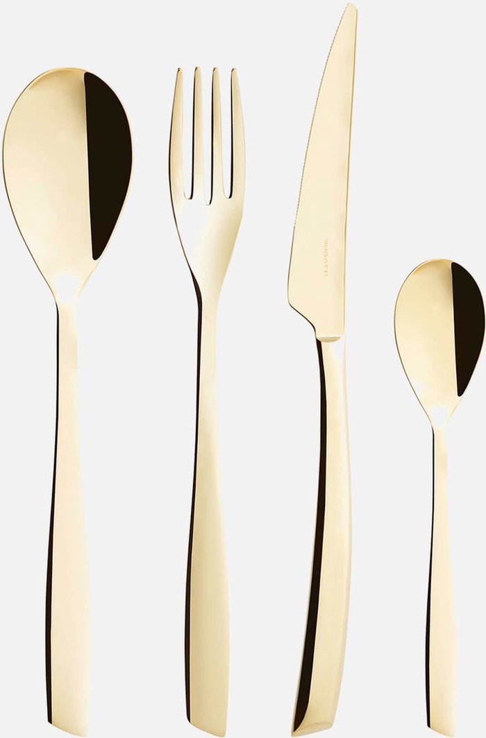 The Hut UK | Casa Bugatti Bugatti Riviera 4 Piece Cutlery Set - Champagne Casa Bugatti Bugatti Riviera 4 Piece Cutlery Set - Champagne