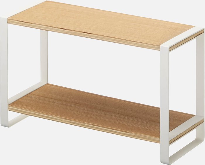 The Hut UK | Yamazaki Yamazaki Tosca 2 Tiered Kitchen Rack - White Yamazaki Yamazaki Tosca 2 Tiered Kitchen Rack - White