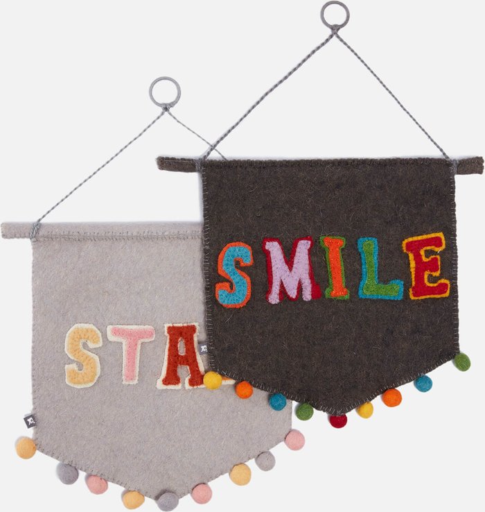 The Hut UK | Fiona Walker England Fiona Walker England Star and Smile Pennant Wall Hanging (2 Pack) Fiona Walker England Fiona Walker England Star and Smile Pennant Wall Hanging (2 Pack)