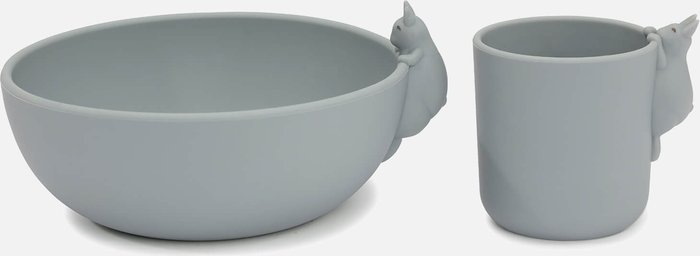 The Hut UK | Konges Sløjd Konges Sløjd Bunny Bowl and Cup Set - Quarry Blue Konges Sløjd Konges Sløjd Bunny Bowl and Cup Set - Quarry Blue