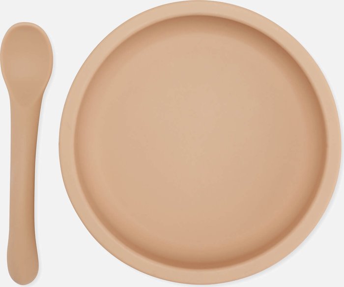 The Hut UK | Konges Sløjd Konges Sløjd Bowl & Spoon Silicone Set - Rose Sand Konges Sløjd Konges Sløjd Bowl & Spoon Silicone Set - Rose Sand