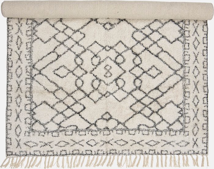 The Hut UK | Bloomingville Bloomingville Jaqueline Rug - White Bloomingville Bloomingville Jaqueline Rug - White