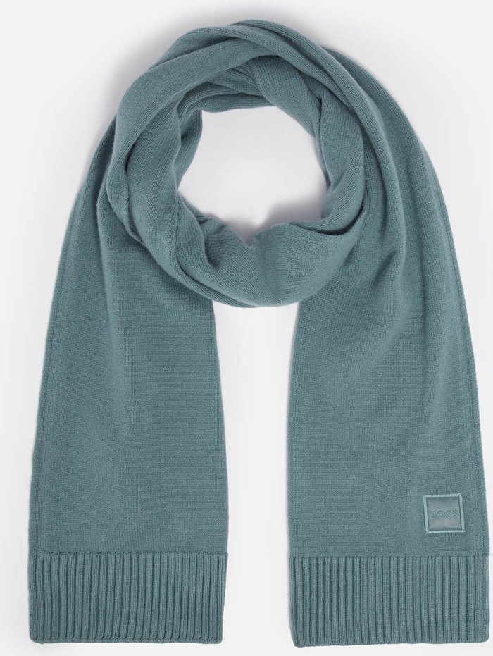 The Hut UK | Boss Orange BOSS Orange Men's Akaio Scarf - Open Green Boss Orange BOSS Orange Men's Akaio Scarf - Open Green