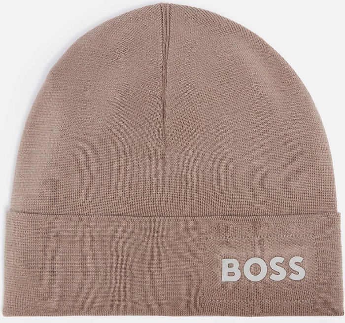 The Hut UK | BOSS Green BOSS Green Aride Wool-Blend Beanie BOSS Green BOSS Green Aride Wool-Blend Beanie