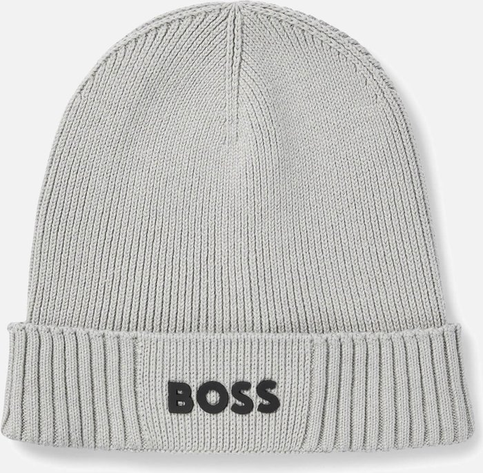 The Hut UK | BOSS Green BOSS Green Men's Asic Beanie-X - Open Grey BOSS Green BOSS Green Men's Asic Beanie-X - Open Grey