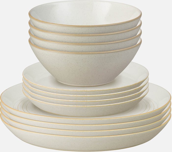 The Hut UK | Denby Denby Impression Cream Tableware Set - 12 pcs Denby Denby Impression Cream Tableware Set - 12 pcs