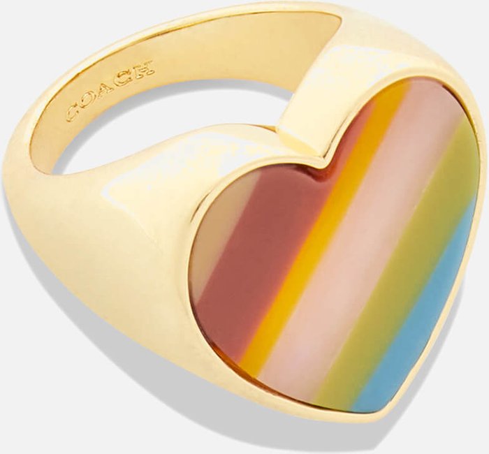 The Hut UK | Coach Coach Women's Coach-ella Rainbow Signet Ring - Multi Coach Coach Women's Coach-ella Rainbow Signet Ring - Multi
