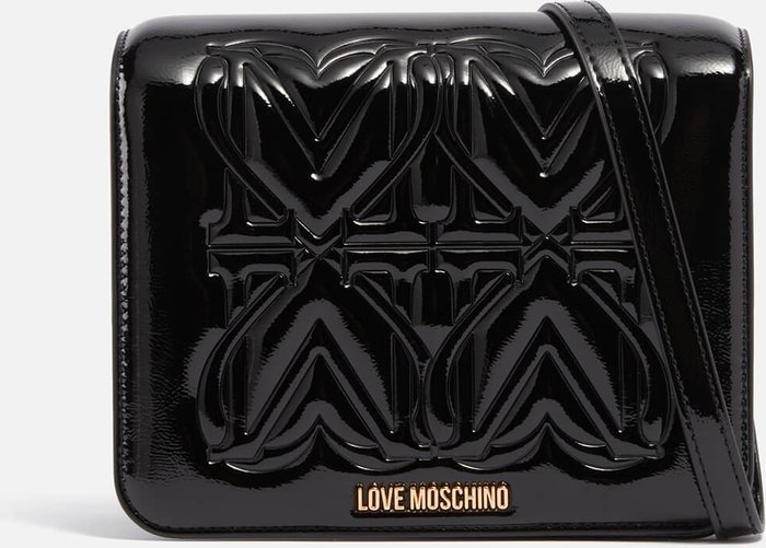 The Hut UK | Love Moschino Love Moschino Women's Big Embossment Crossbody Bag - Nero Love Moschino Love Moschino Women's Big Embossment Crossbody Bag - Nero