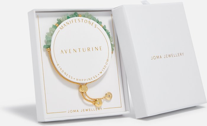 The Hut UK | Joma Jewellery Joma Jewellery Women's Manifestones Aventurine, Opportunity Bracelet - Gold Joma Jewellery Joma Jewellery Women's Manifestones Aventurine, Opportunity Bracelet - Gold