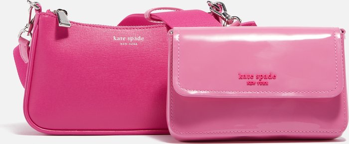 The Hut UK | kate spade new york Kate Spade New York Women's Double Up Patent Saffiano Leather Double-Up Cross Body Bag - Echinacea Flower Multi kate spade new york Kate Spade New York Women's Double Up Patent Saffiano Leather Double-Up Cross Body Bag - Echinacea Flower Multi