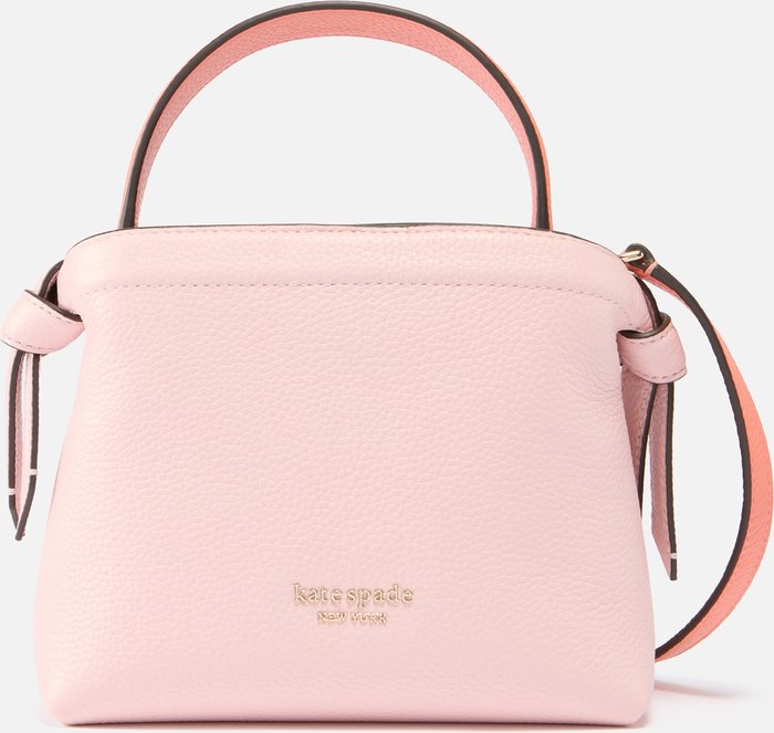 The Hut UK | kate spade new york Kate Spade New York Women's Knott Colorblocked Pebbled Leather Mini Cross Body Tote Bag - Crepe Pink Multi kate spade new york Kate Spade New York Women's Knott Colorblocked Pebbled Leather Mini Cross Body Tote Bag - Crepe Pink Multi