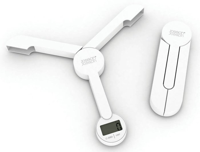The Hut UK | Joseph Joseph Joseph Joseph Tri Folding Kitchen Scale - White Joseph Joseph Joseph Joseph Tri Folding Kitchen Scale - White