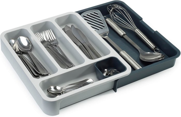 The Hut UK | Joseph Joseph Joseph Joseph DrawerStore Cutlery Tray - Grey Joseph Joseph Joseph Joseph DrawerStore Cutlery Tray - Grey
