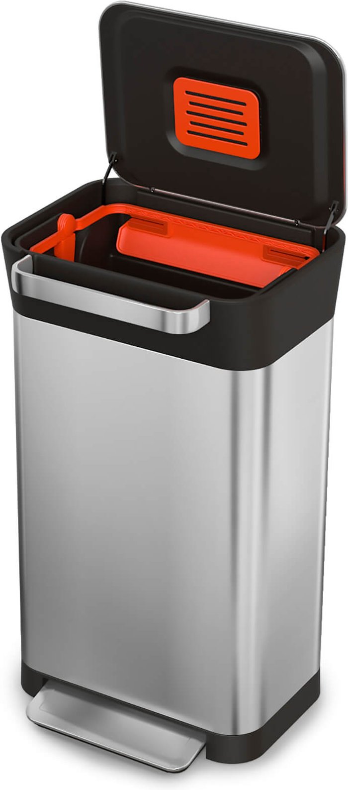 The Hut UK | Joseph Joseph Joseph Joseph Titan Trash Compacting Bin - Stainless Steel Joseph Joseph Joseph Joseph Titan Trash Compacting Bin - Stainless Steel