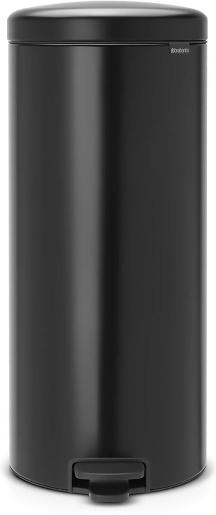 The Hut UK | Brabantia Brabantia 30L Newlcon Pedal Bin - Matt Black Brabantia Brabantia 30L Newlcon Pedal Bin - Matt Black