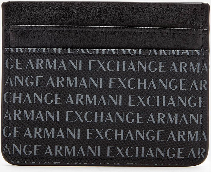 The Hut UK | Armani Exchange Armani Exchange Men's All Over Print Credit Card Case - Black Armani Exchange Armani Exchange Men's All Over Print Credit Card Case - Black