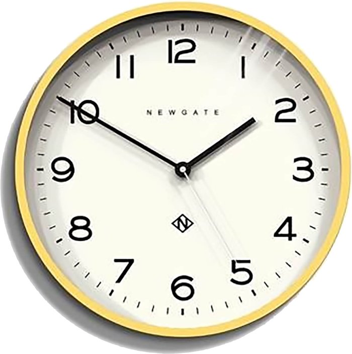 The Hut UK | Newgate Newgate Number Three Echo Wall Clock - Cheeky Yellow Newgate Newgate Number Three Echo Wall Clock - Cheeky Yellow