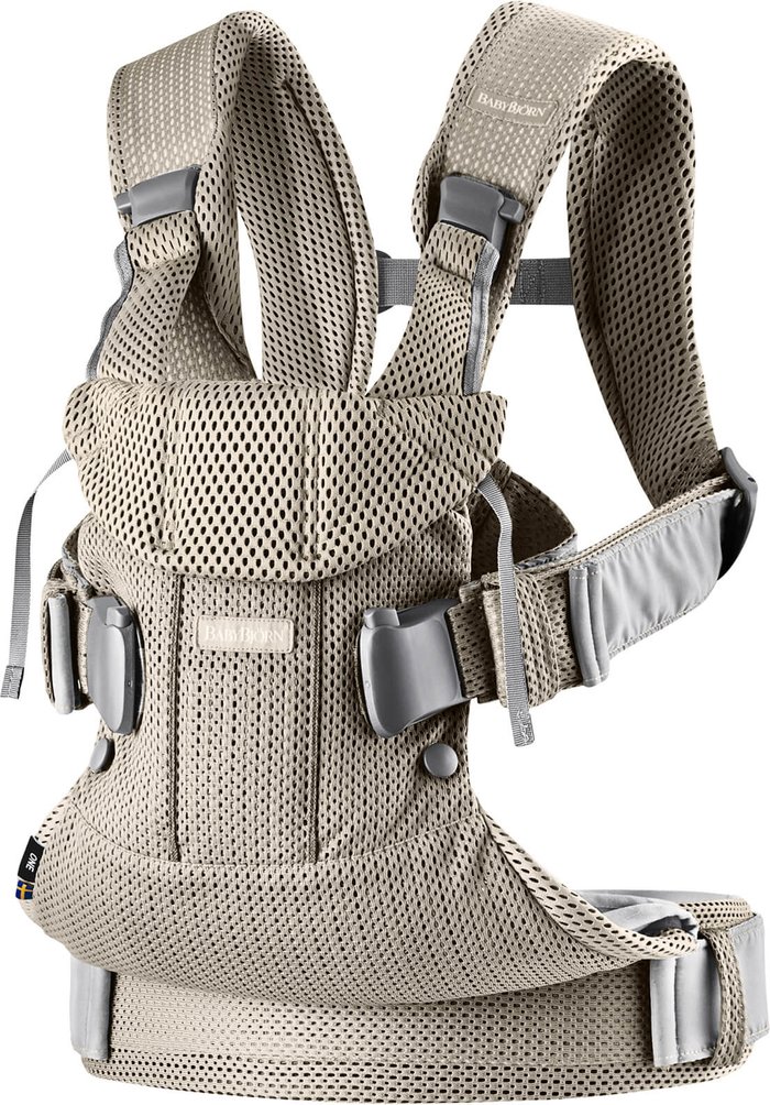 The Hut UK | BABYBJÖRN BABYBJÖRN One Air 3D Mesh Baby Carrier - Greige BABYBJÖRN BABYBJÖRN One Air 3D Mesh Baby Carrier - Greige