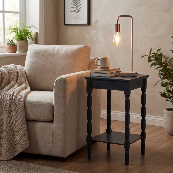 Office Monster | Hill Copper Industrial Lamp With Stone Base Hill Copper Industrial Lamp With Stone Base