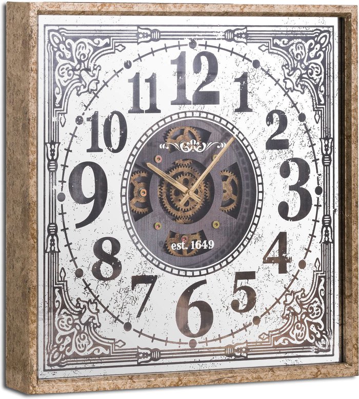 Office Monster | Hill Mirrored Moving Mechanism Wall Clock Hill Mirrored Moving Mechanism Wall Clock