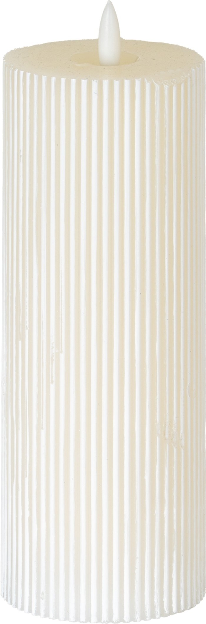 Office Monster | Hill Luxe Collection Natural Glow 3.5x9 Texture Ribbed LED Candle Hill Luxe Collection Natural Glow 3.5x9 Texture Ribbed LED Candle