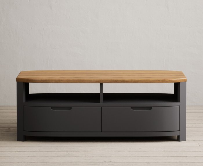 Oak Furniture Superstore | Oak Furniture Superstore Bradwell Oak and Charcoal Grey Painted 4 Drawer Coffee Table Oak Furniture Superstore Bradwell Oak and Charcoal Grey Painted 4 Drawer Coffee Table