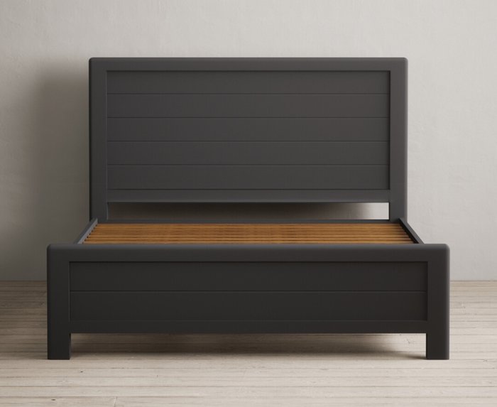 Oak Furniture Superstore | Oak Furniture Superstore Bradwell Oak and Charcoal Grey Painted King size Bed Oak Furniture Superstore Bradwell Oak and Charcoal Grey Painted King size Bed