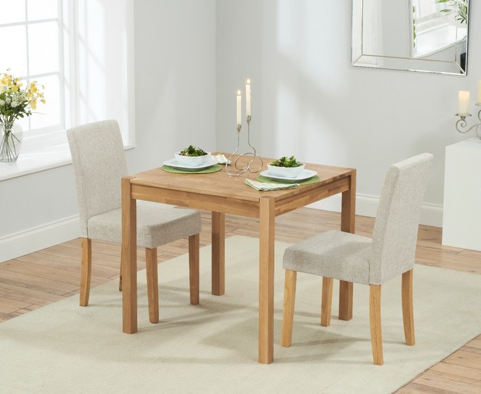 Oak Furniture Superstore | Oak Furniture Superstore Oxford 80cm Solid Oak Dining Table With 2 Black Lila Fabric Chairs Oak Furniture Superstore Oxford 80cm Solid Oak Dining Table With 2 Black Lila Fabric Chairs