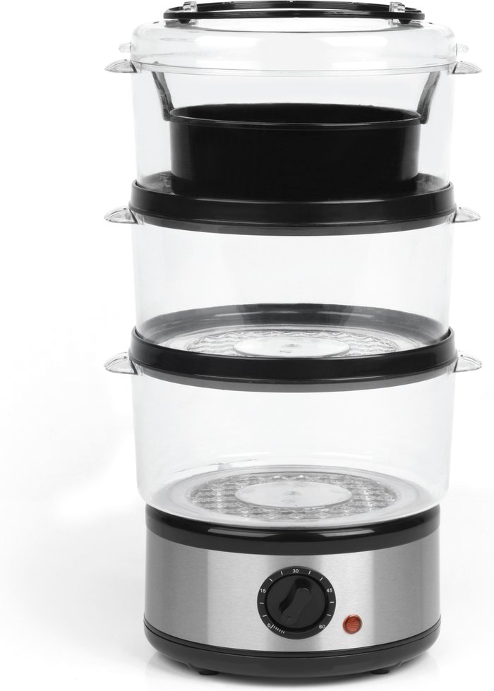 The Range | Salter SALTER EK2726Z Steamer - Black & Silver Salter SALTER EK2726Z Steamer - Black & Silver