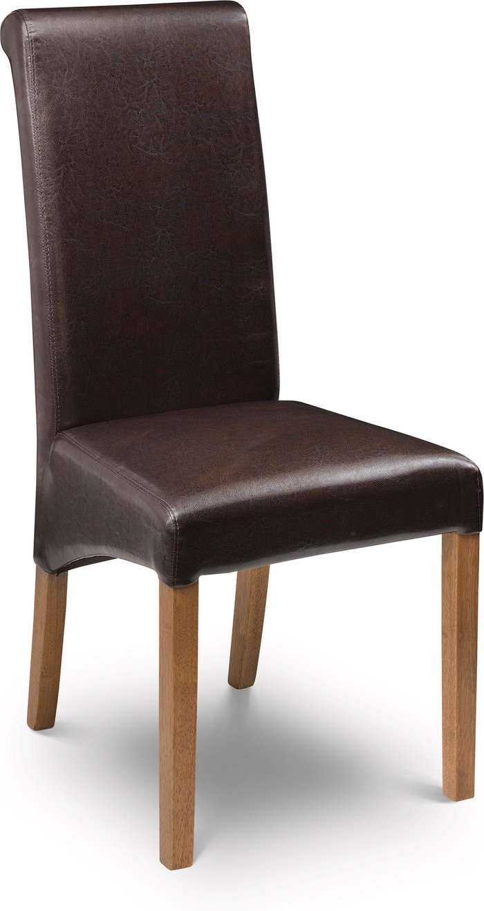 The Range | Julian Bowen Set Of 2 Cuba Chairs - Brown/Oak Julian Bowen Set Of 2 Cuba Chairs - Brown/Oak