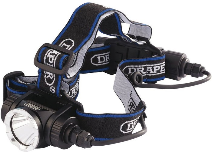The Range | Draper Draper 10W Rechargeable LED Head Torch Black Draper Draper 10W Rechargeable LED Head Torch Black