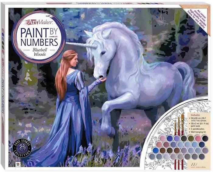 The Range | Hinkler Paint by Numbers Canvas - Bluebell Woods / 51.1cm Hinkler Paint by Numbers Canvas - Bluebell Woods / 51.1cm