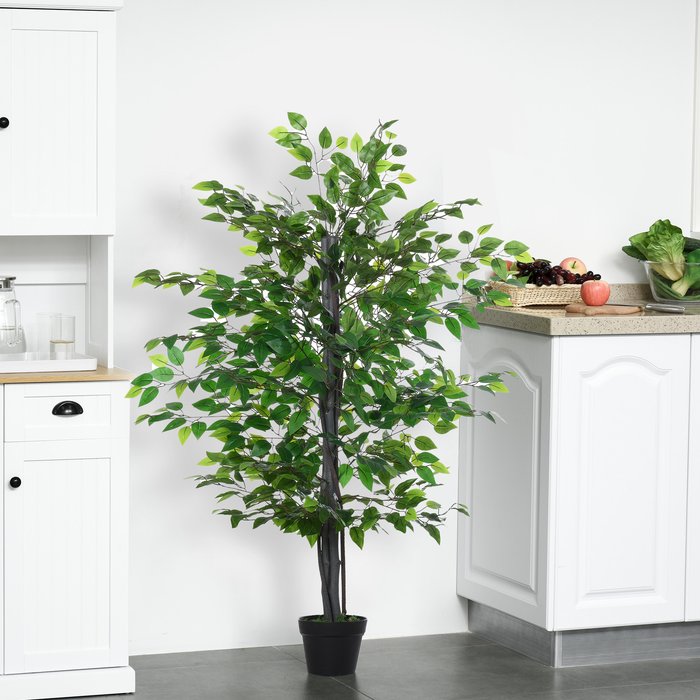 The Range | Outsunny 145cm Artificial Banyan Plant - Green Outsunny 145cm Artificial Banyan Plant - Green